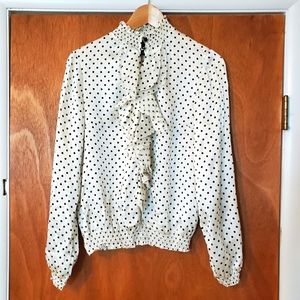 Silk polka dot blouse